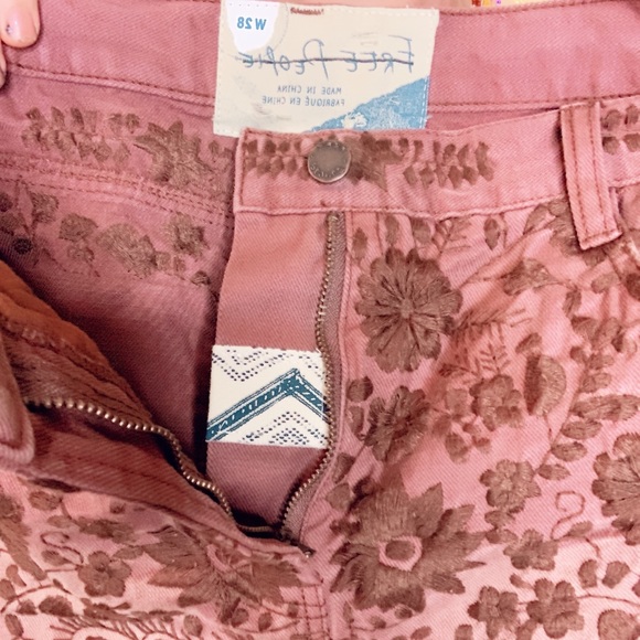 Free People shorts maroon high waisted cut off - Picture 5 of 8